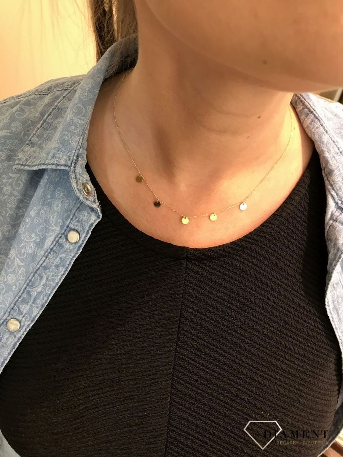 Naszyjnik złota celebrytka z kółkami wykonana z wysokiej jakości żółtego złota będzie idealnym dopełnieniem kobiecych stylizacji. Zapraszamy! (2).jpg